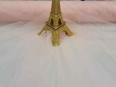 Blush Italian Tulle Fabric By The Yard Soft Dress Stretch on The Width Luxury
