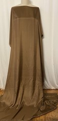100% Luxurious Silk Habotai Taupe Brown Fabric By The Yard 44 “Wide