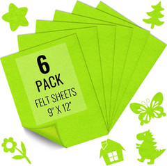 6PCS Felt Fabric Sheets 9″ x 12″ – 1.6mm Thick Soft Felt for Craft Sewing DIY Pa
