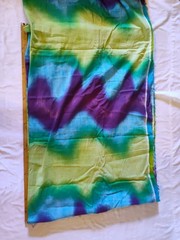 Vibrant Ombre Tie Dye Fabric – 5+ Yards Purple Blue Green Boho Sewing OOP RARE