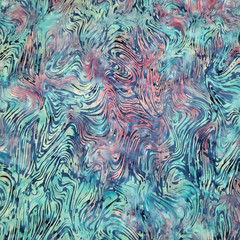 Batik turquoise blue purple pink cotton sew quilt fabric bhy x 44″ swirly design