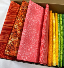 Colorful Blender Fabric Fat Quarters ~ Rainbow Mystery Box ~ 8, 16, 24, 40 or 80