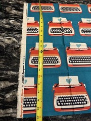 Melody Miller Ruby Star Shining Kokka typewriter linen FQ OOP VHTF
