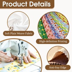 40 PCS 2.5×45 Inch Rainbow Jelly Roll Fabric Cotton Quilting Beach Carnival