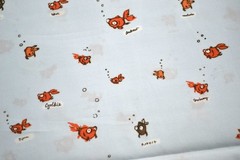 Heather Ross Lightning bugs – Goldfish in Water – Cotton Fabric – OOP