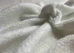 Faux SHERPA FLEECE Sheepskin Fabric Material WHITE