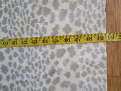 Epingle Velvet Animal Lynx /Pearl leopard Print Fabric Grey White 49″ W x 82″L