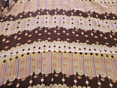 2 yd Satin Charmeuse Mid Weight Soft Drape Abstract Stripe Dot