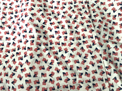 Vtg 3Yd 44X108L PATRIOTIC FLAG Red White Blue Quilt SIGNATURE OAKHURST FABRIC