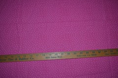 Cotton fabric, two-toned pink dots, 57″ x 74″ unfinished project