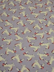 Cotton Knit Fabric. Unicorns on Purple. 1 yd 22″ x 58″