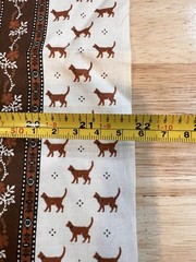 Vintage Calico Cat Pillow Panel Fabric 18 Inch Piece 21 3/4 X 17 1/2”