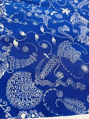 Ruby Tattoo Rowan Westminster Fibers Fabric Blue #PWDB027