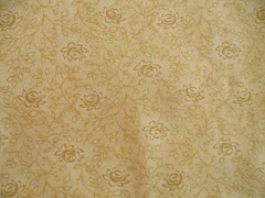3 yards Yellow golden tonal tone on tone roses floral quilting fabric cotton