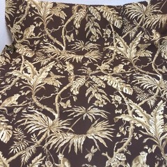 2 Fabric Samples Monkey Brown Green JHelisa 26″ Square 100% Acrylic