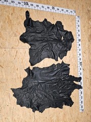 Genuine goatskin nappa leather brown black ideal for crafts