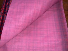 3 Yds 60’’ Wide Fabric Red Navy Plaid Polyester Cotton Blend Lot