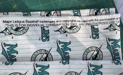 Vintage Florida Marlins Fabric 100%cotton Preowned 60” X 35”