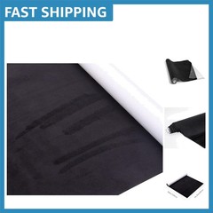 Flexible Self-Adhesive Black Microfiber Suede Look Film 16.5″ x 59″ for Cars