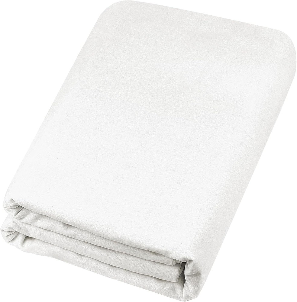 HOTGODEN Medium Weight 100% Cotton Muslin Fabric: 59 inch 10 YARDS, Bleached