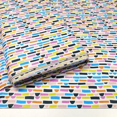 1 Yard Abstract Collage Stripe Bright 209192 Ampersand Design Paintbrush Studio