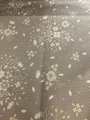 Moda Fabric – Sugarcreek by Corey Yoder – Gray Honeycomb with Flowers – 1 1/4″