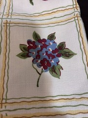 VTG Bloomcraft Fabric Fruit And Flowers 6.5 Yards Heavy Textured Fabric