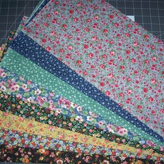 8 Country Florals Calico Fat Quarters Bundle Fabric 100% Cotton Precut