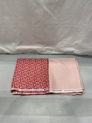 Riley Blake Lot Of 2x Berry And Sage Coral Red & Frosting – Approx 2 Yards Each