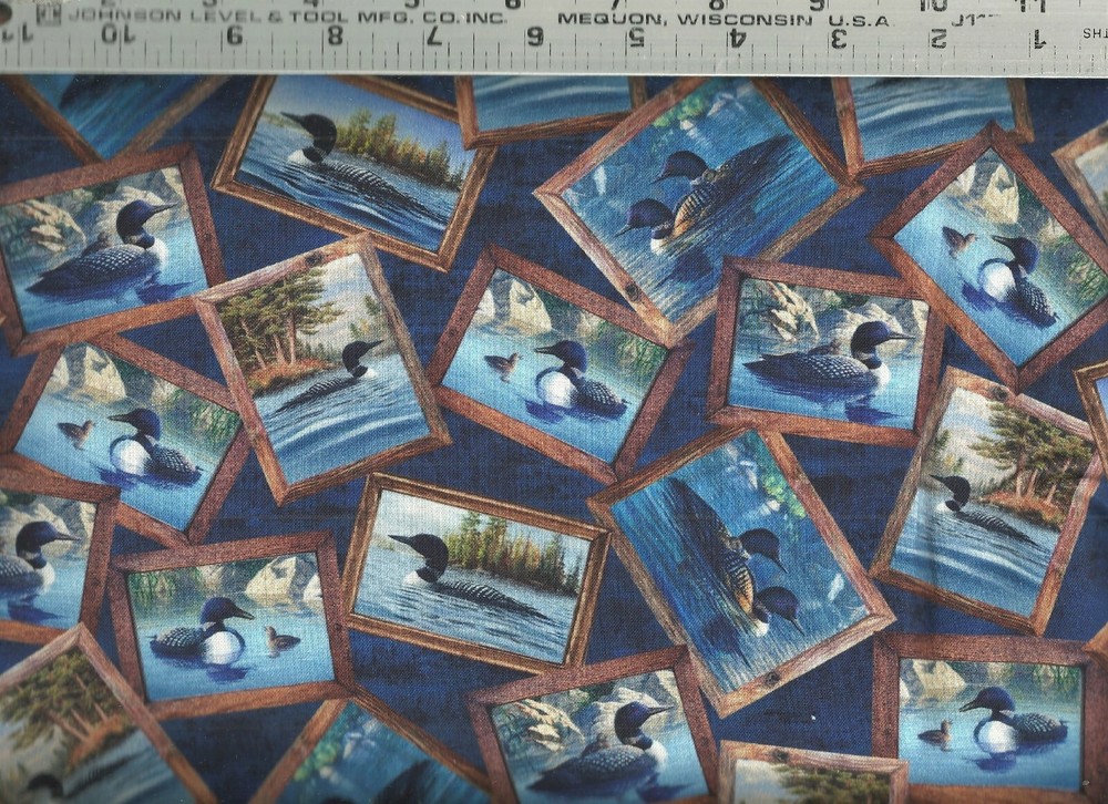 Quilting Treasures ~ Realistic Loons Photo Patch ~ 100% Cotton Quilt Fabric BTY