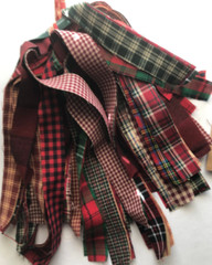 50 MULTI CHRISTMAS Plaid Stripe Solid Homespun Strips 1/2″ x 18″ or 1″ x 18″