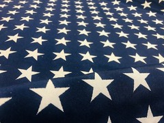 Jacquard Double Face Stars Gobelin Christmas Fabric 55″ wide NAVY BLUE & WHITE