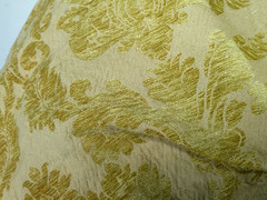 Tone on Tone Gold Chenille Heavy Darker Gold Chenille/Butter Gold Pattern BTYard