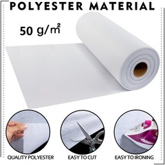 New Upgraded Heavy Weight White Iron-On Non-Woven Fusible Light weight