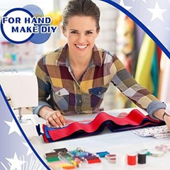 Hosuly 40 Pcs Patriotic Fabric Red White Blue Jelly Fabric for Quilting 4th o…