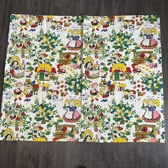 Fairy Tales Children Cotton Fabric Vintage House N Home Fabrics & Draperies 1 Yd