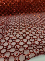 Fabric Sold By The Yard Burgundy Beaded Lace Glitter Sparkle Pearls On Mesh Prom