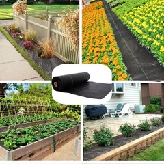 17in Woven Weed Barrier Fabric, 1.4ft x 50ft – Durable Garden Protection