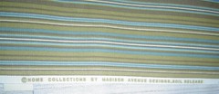 Dark Taupe and Dark Turquoise Pin Stripes Upholstery Fabric -C