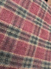 Vintage Handwoven Fabric Bundle Plaid Stripe Primitive Patchwork Cotton 10 pcs
