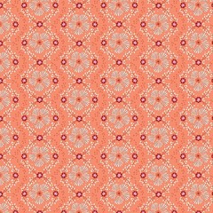 SIREN SEAS ~ Shell Brocade ~ MIDCENTURY Modern Style ~ Thread & Ink Designs