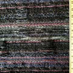 Lush French Boucle Stripe Suiting – Black, Navy, Mauve – Very Tactile!