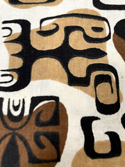 Fashion In Prints Inc Fabric Geometric Abstract 1 1/4 Y X 36″ Brown Black White