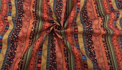 Ethnic Pattern Floral 100% Cotton Fabric 5Pcs Fat Quarters Bundle for Crafting