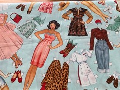 Alexander Henry Vintage Paper Pin Ups rockabilly, western, 40’s styles RARE! BTY