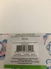 BRAND NEW DISNEY MICKEY & MINNIE HEAD PACKED STARRY NIGHT FAT QUARTER 18″ X21″