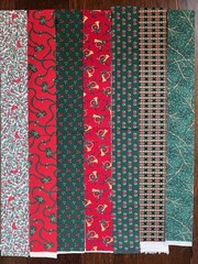 20 Jelly Roll Christmas Fabric- 2.5” x a Variety Of Lengths 21”-42” Vintage