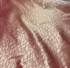 Silk Jacquard Brocade Fabric: Goldfish Beige Leaf Design – 54″ Wide