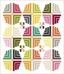 P&B Textiles – Whimsy – Facets – Green, Fabric BTY