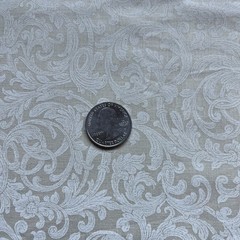 1 yd cut cotton fabric – 109″ wide – White on Cream Filigree Print – Jo-Ann’s